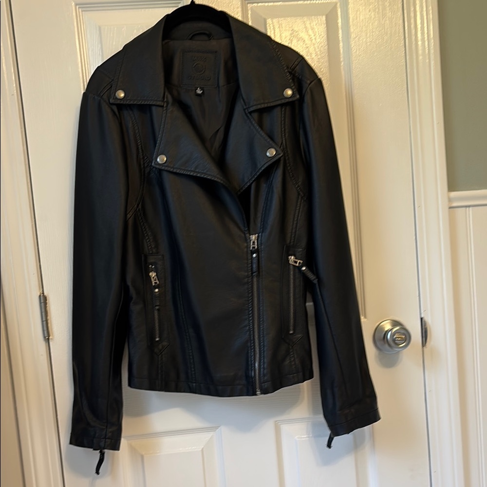 Women's Black faux Leather Jacket